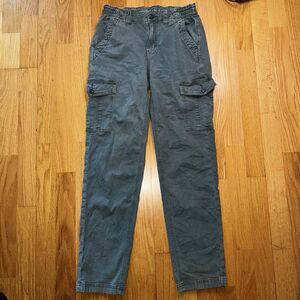 American Eagle Women's Cargo Pants Green Gray Sz 2 GUC Utility Skater Streetwear